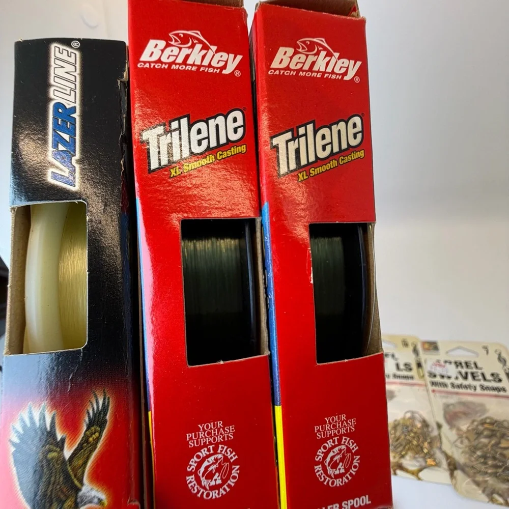 Vintage Fishing Tackle Lot Detty’s Fish Gripper Trilene Line Lures Swivels - Picture 6 of 9